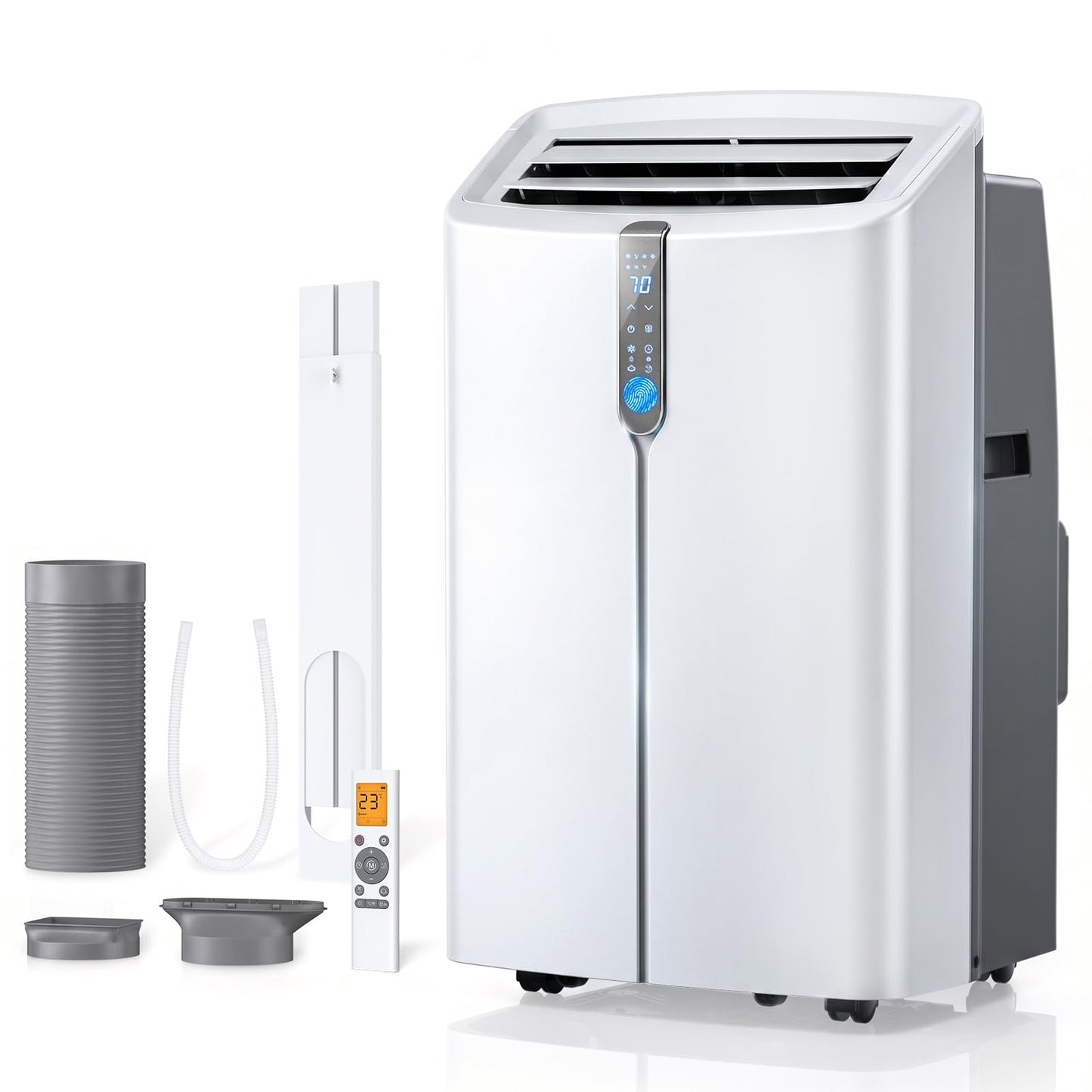 12000 BTU Smart Portable Air Conditioners with Cooling & Heater, AC Unit Works up to 600 sq. ft, Dehumidifier & Fan, Auto Evaporation, Silent Sleep Mode, Portable AC with Remote & Touchscreen