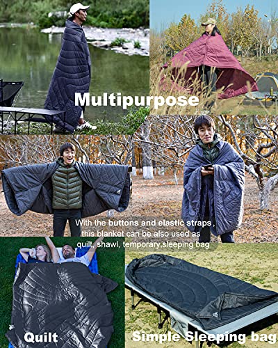iClimb 1 3M Thinsulate Insulation Warm Blanket and 1 Anti-Sinking Large Feet Chair Bundle, Ultralight Compact for Solo Adu...