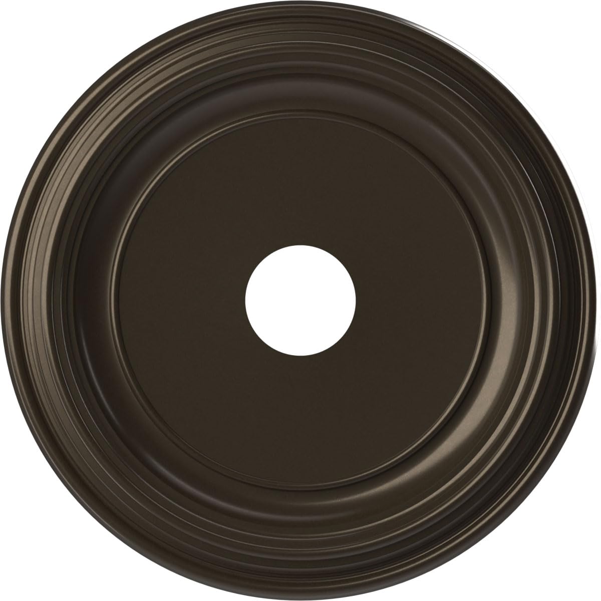 Ekena Millwork 19Od X 3 1/2Id X 1 1/2P Traditional Thermoformed Pvc Ceiling Medallion (Fits Canopies Up To 11 1/2), Metallic Dar