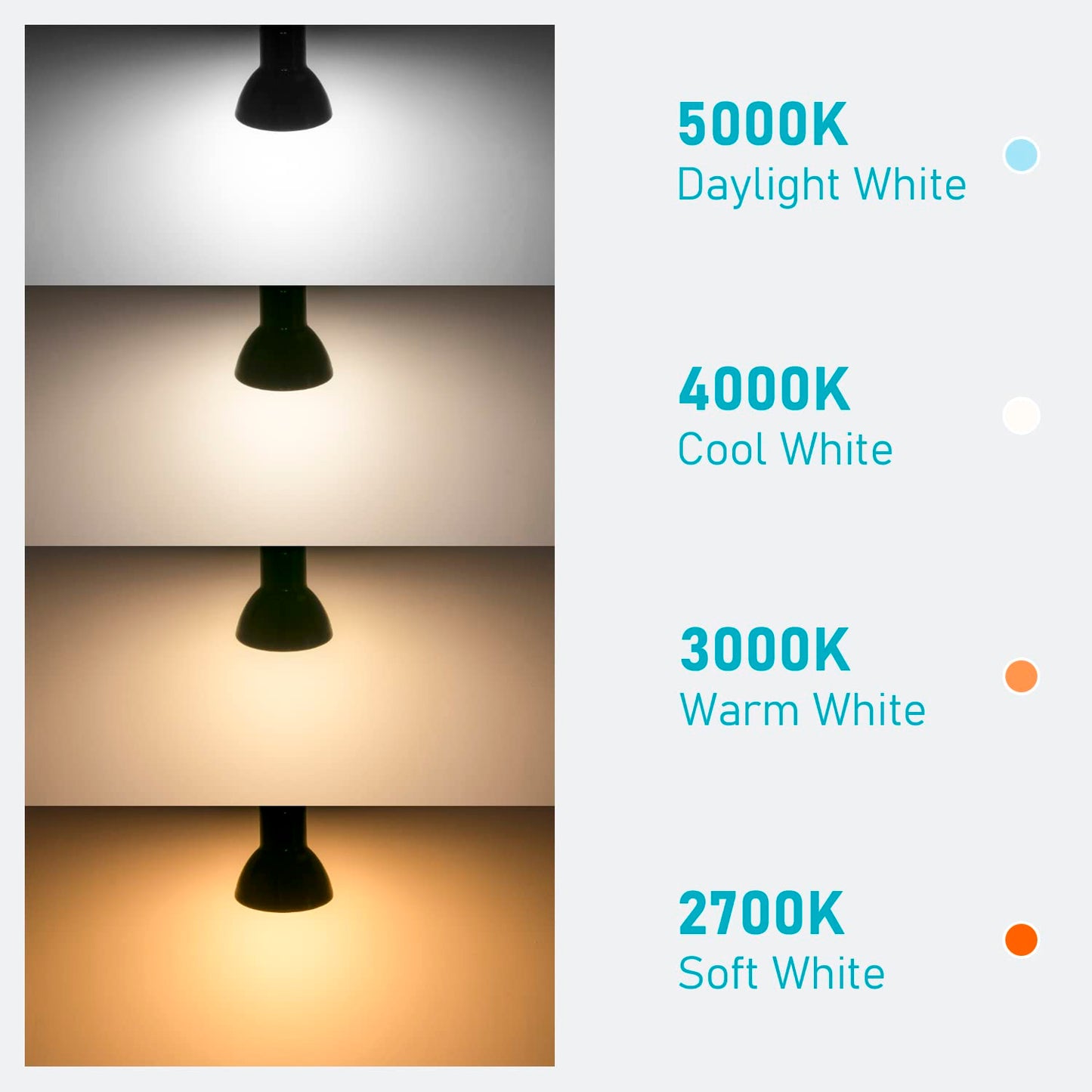 Maelsrlg E17 Intermediate Base LED Bulb, 6W (60 Watt Equivalent) G14 Globe Ceiling Fan Light Bulbs, Daylight White 5000K, 600 Lumens, Non-Dimmable, Pack of 6