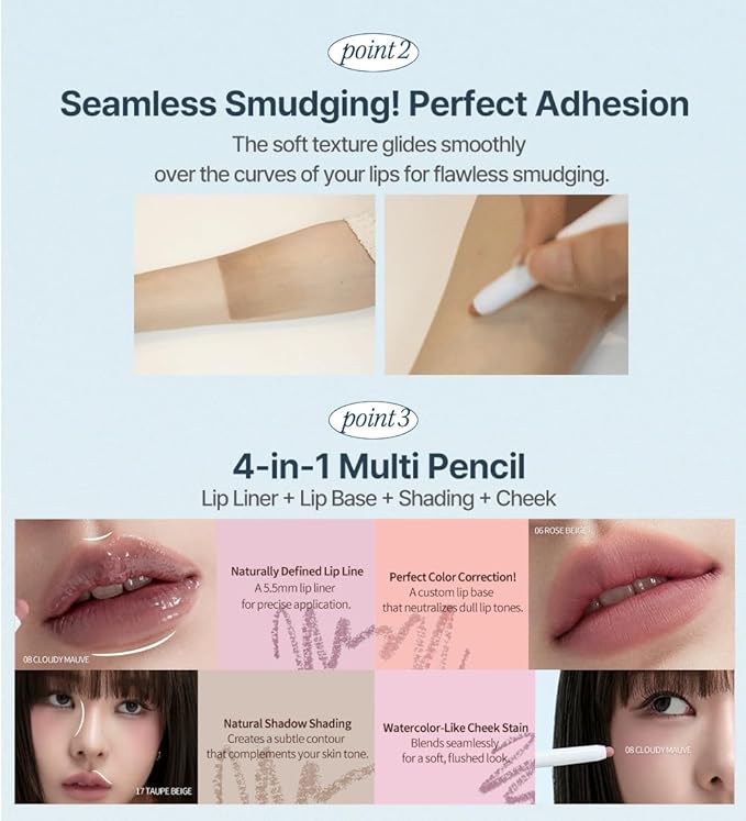 Heart Percent Dote On Mood Lip Liner Pencil, Long-Lasting Creamy Lip Crayon Smooth Lipliner Retractable Lipstick Overlip Line Color 0.8g, #05. Apricot Coral