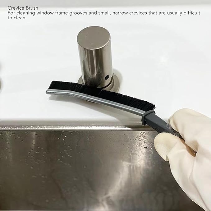 Crevice Cleaning Brush 10Pcs, Hard Bristle Long Handle Thin Brush for Tight Spaces, Narrow Corners, Window Tracks, Kitchen & Bathroom Cleaning Tools, Multifunctional Household Cleaning Kit