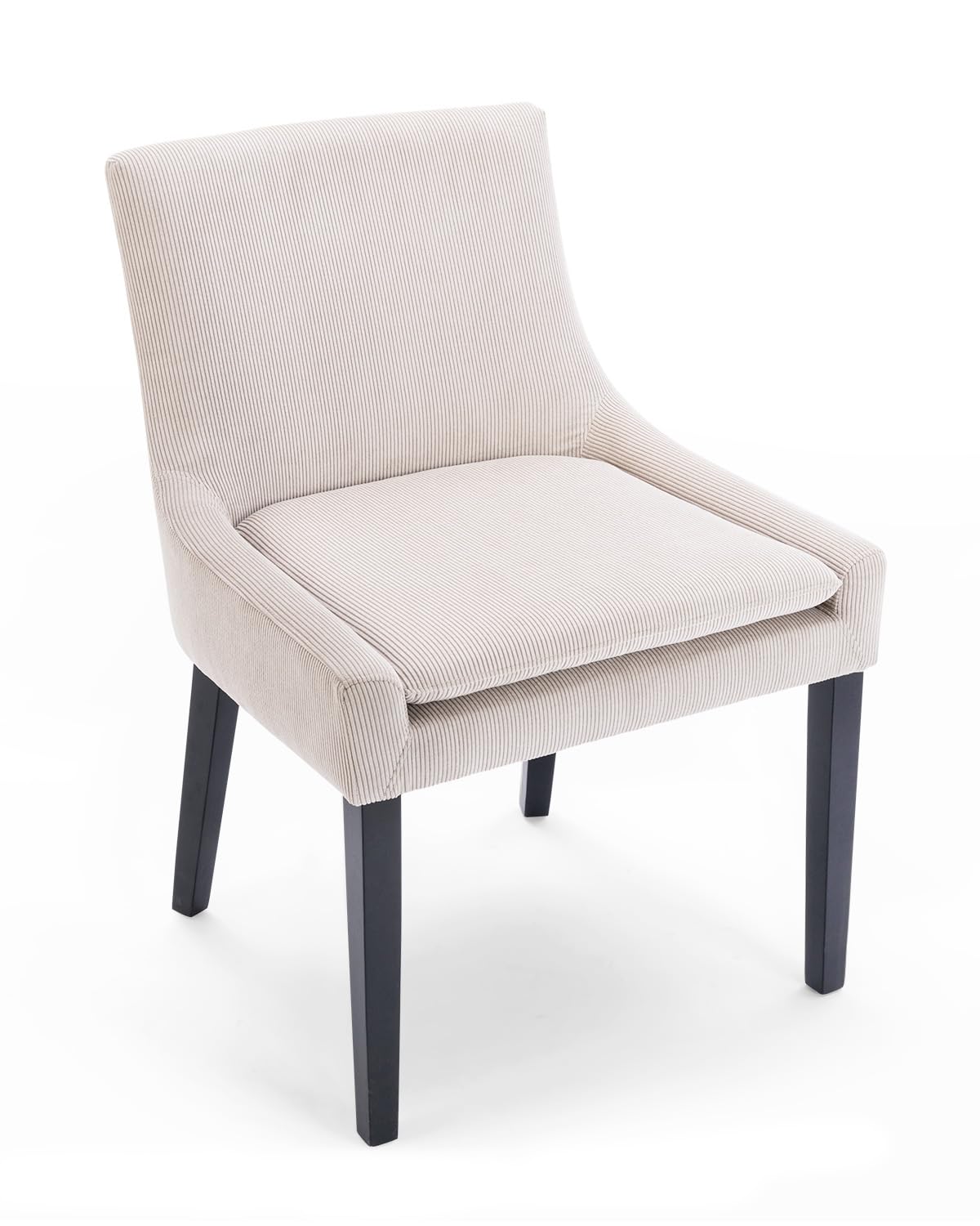 Homixis Upholstered Dining Chairs Set of 4 - Fabric Modern Kitchen Chairs, Mid-Back Dining Room Chairs with Wooden Legs and seat Cushion