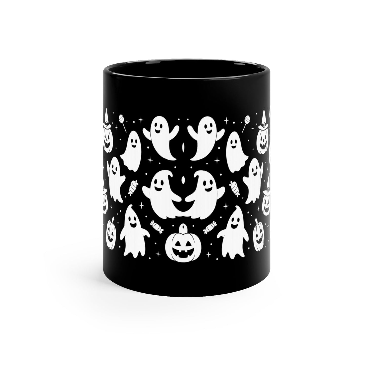 Halloween Ghost Mug, Spooky Coffee Cup, Trick or Treat Mug, Fun Halloween Decor, Unique Gift Idea