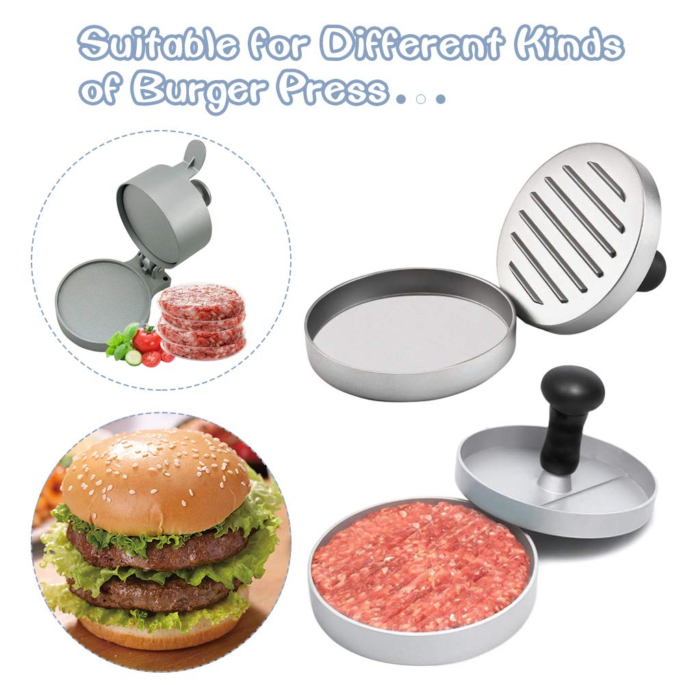 Hamburger Patty Paper Round 4.5 Inch, Set of 200, Non Stick Patty Paper Sheets for Burger Press, Patty Serperate and Cake Baking(5.5/6/7/8/9/10/12inch Available)