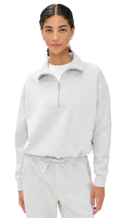 Sweaty Betty Sand Wash Soft Half Zip Pullover Sweatshirt