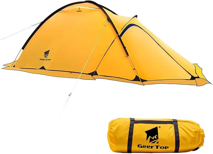 Geertop Portable 2 Person 4 Season Tent Waterproof Backpacking Tent Double Layer All Weather for Camping Hiking Travel Cli...