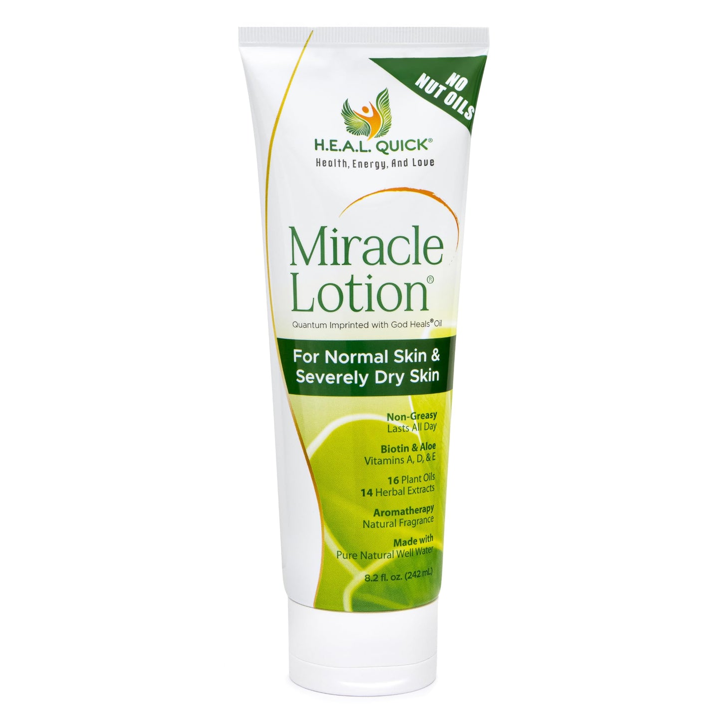 Century Systems H.E.A.L. QUICK Lotion - 8.2 oz - Includes 14 Herbal Extracts, 15 Plant Oils, Vitamins A, D & E + Biotin - Non-Gr