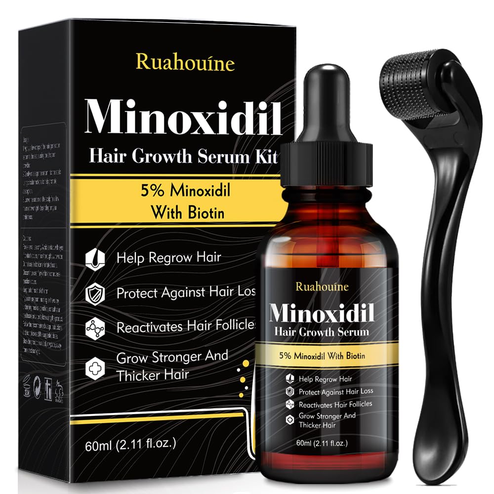 5% Minoxidil Hair Regrowth Oil for Men and Women - Extra Strength Topical Serum for Hair Loss, Promotes Thicker, Healthier Hair