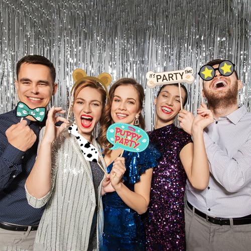 Maicaiffe Dog Photo Booth Props - 25 Pcs Puppy Party Selfie Props Favors Supplies - Baby Shower Pet Dog Birthday Party Cen...