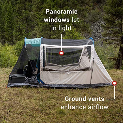 Coleman Cabin Camping Tent with Screened Porch, 4/6 Person Weatherproof Tent with Enclosed Screened Porch Option, Includes...