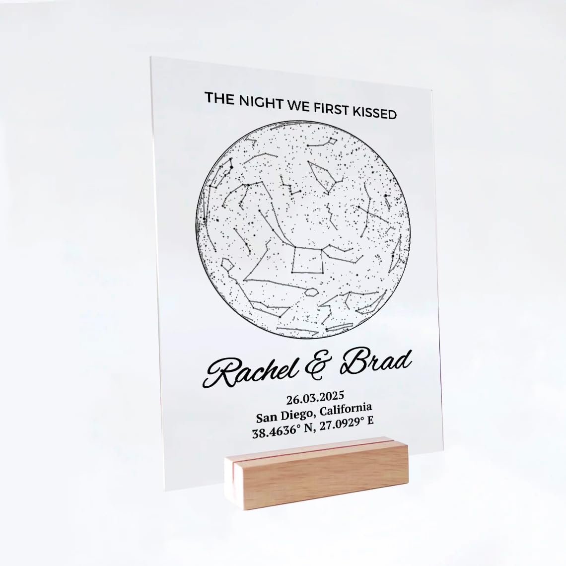 Personalized Star Map - Custom Star Prints Star Constellation Map Wall Art Special Occasion Engagement Gift Wedding Gift Gift for Anniversary Night Sky Constellation