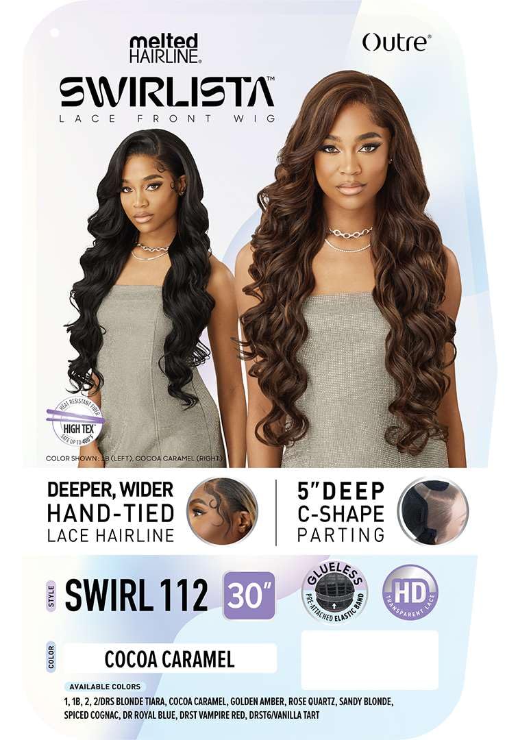 Outre Lace Front Wig - Melted Hairline - Swirlista - Swirl 112 (DR ROYAL BLUE)