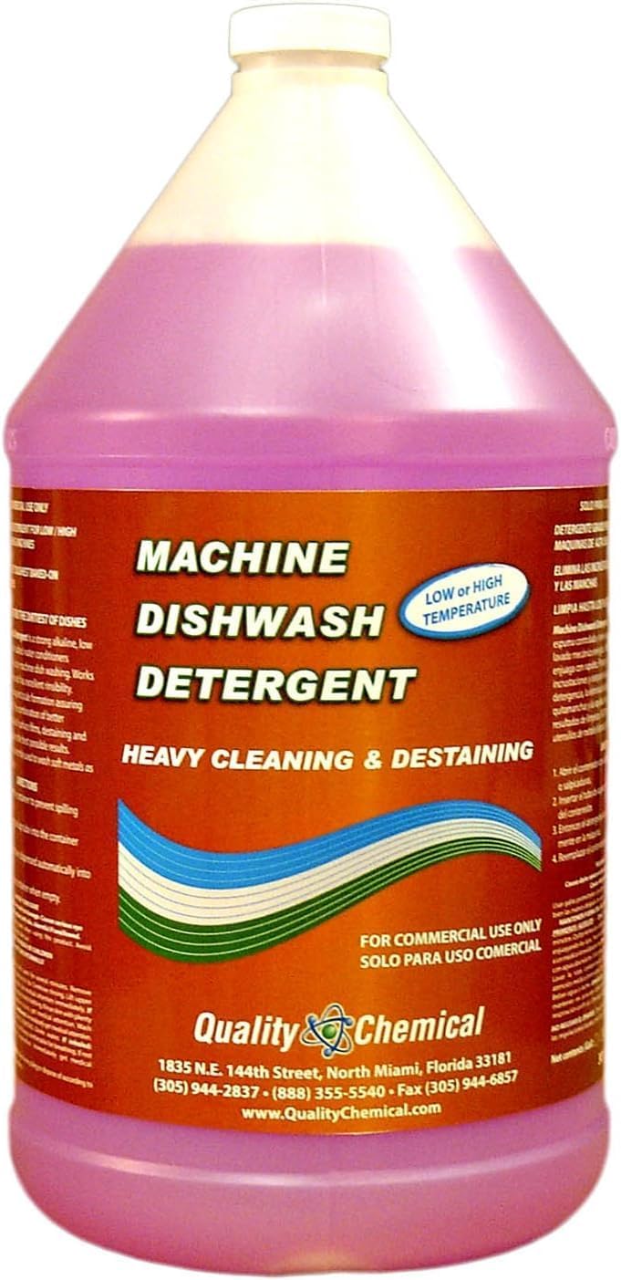 Quality Chemical Commercial Dishwashing Kit/4 Gallon Combo Pack - Dishwash (2 Pack), Rinse All (1 Pack), Chloro Guard Low Temp (1 Pack)/Food Grade Sanitizer for Restaurant Dishwasher Sanitizer