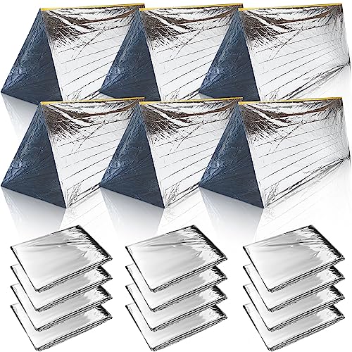Woanger 4/10/20 Pcs Emergency Tent for Homeless Survival Tents Bulk 2 Person Tube Camping Tents 8 ft x 3 ft Shelter Surviv...