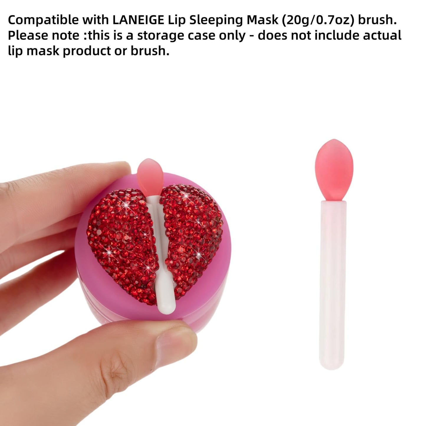 Lip Brush Holder,Lip Balm Brush Organizer Compatible with LANEIGE Lip Sleeping Mask,Silicone Sleeve Protector Cover for Lip Brus