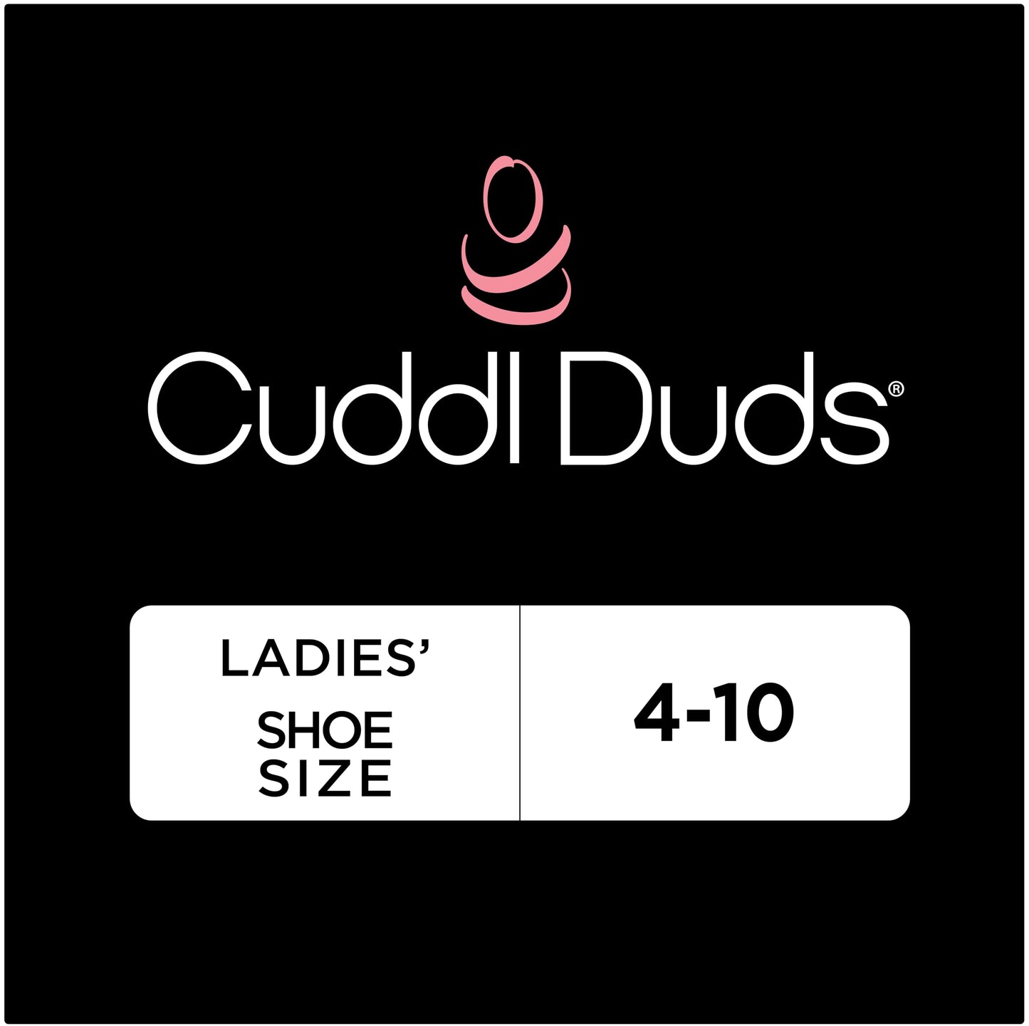 Cuddl Duds Women Cozy Lined Super Soft 3 Pair Pack Low Cut with Grippers Lounge Socks, Green