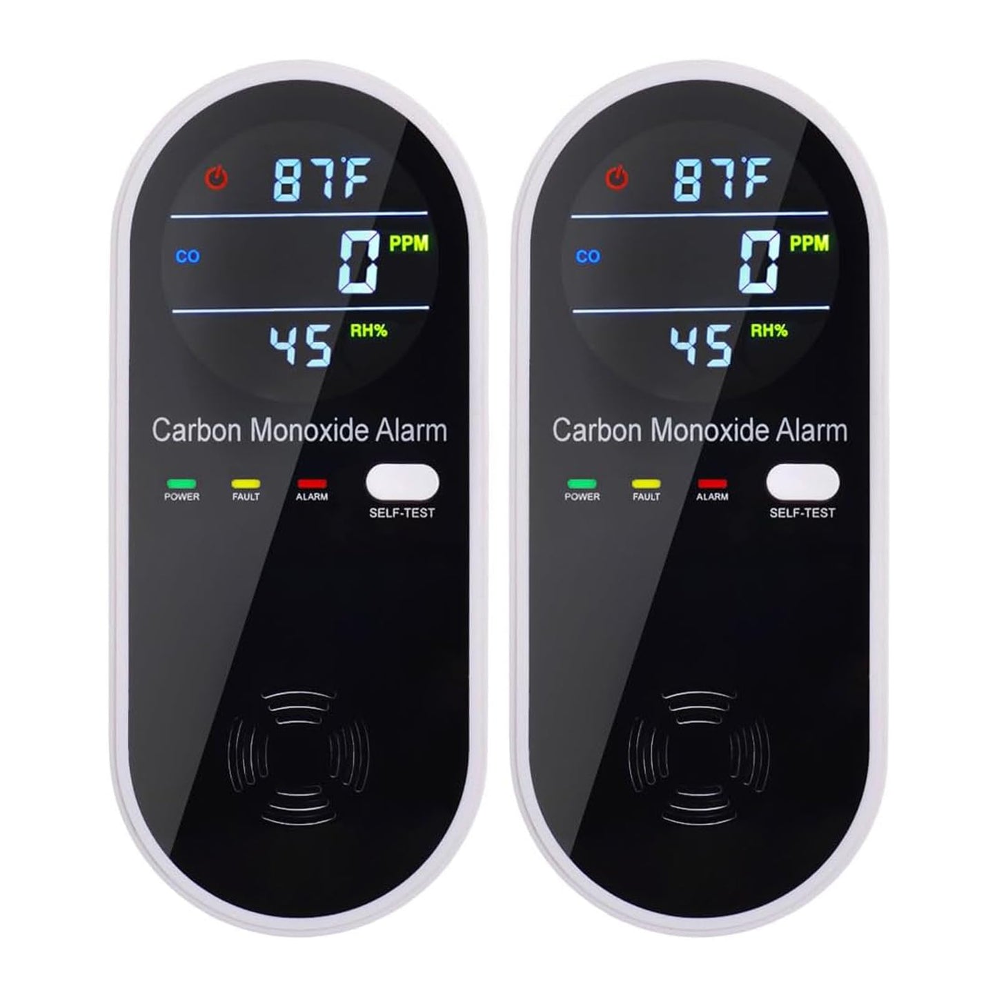 3-in-1 Carbon Monoxide Detectors Plug in Wall, Portable Carbon Monoxide Detector for Travel, CO Gas Meter Temperature Humidity Sensor Built-in with LCD Display Voice Light Warning