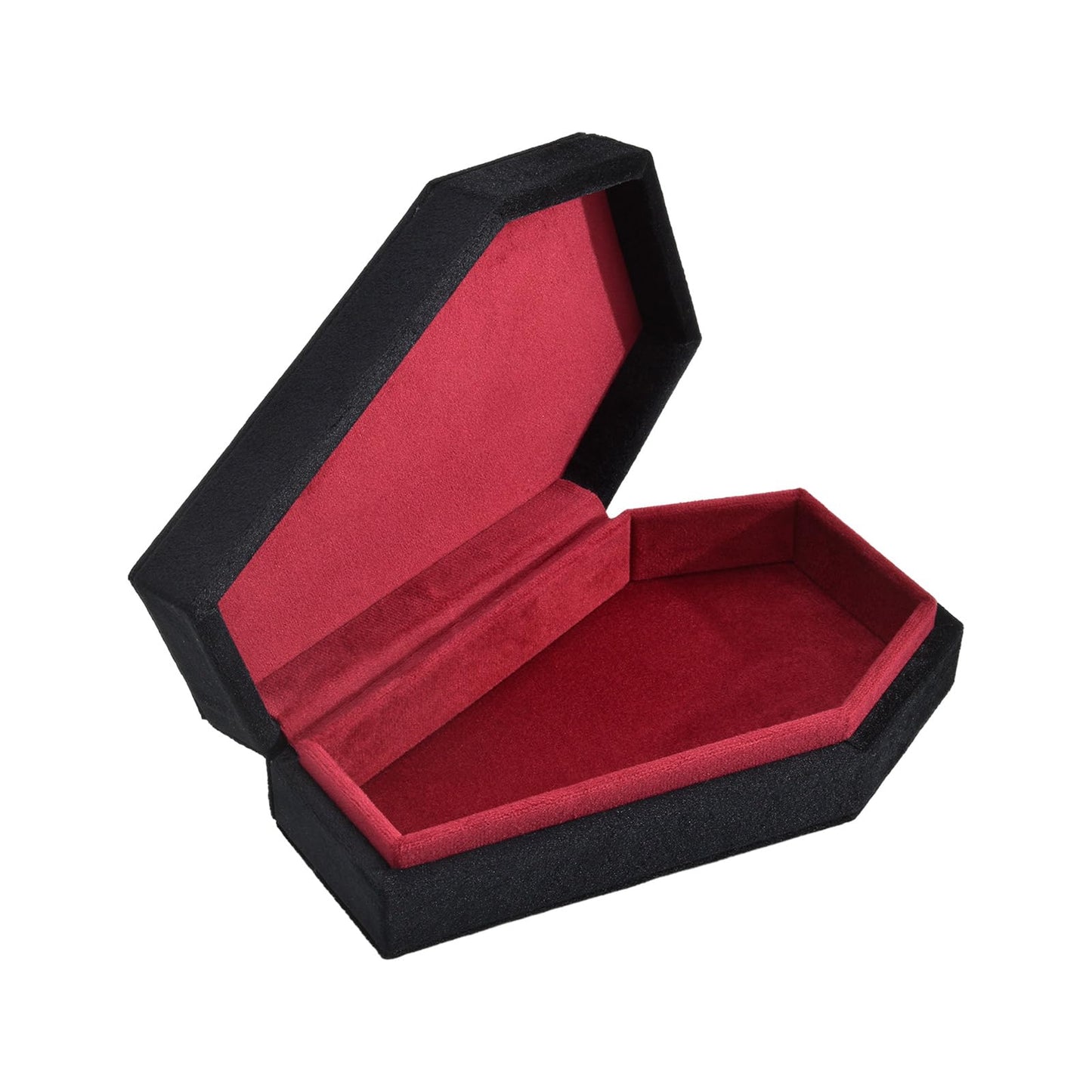 JinGuoZiLP Gothic Coffin Shaped Jewelry Box Stylish Velvets Rings Choker Box Case Halloween Jewelry Organizer Decorations for Girls