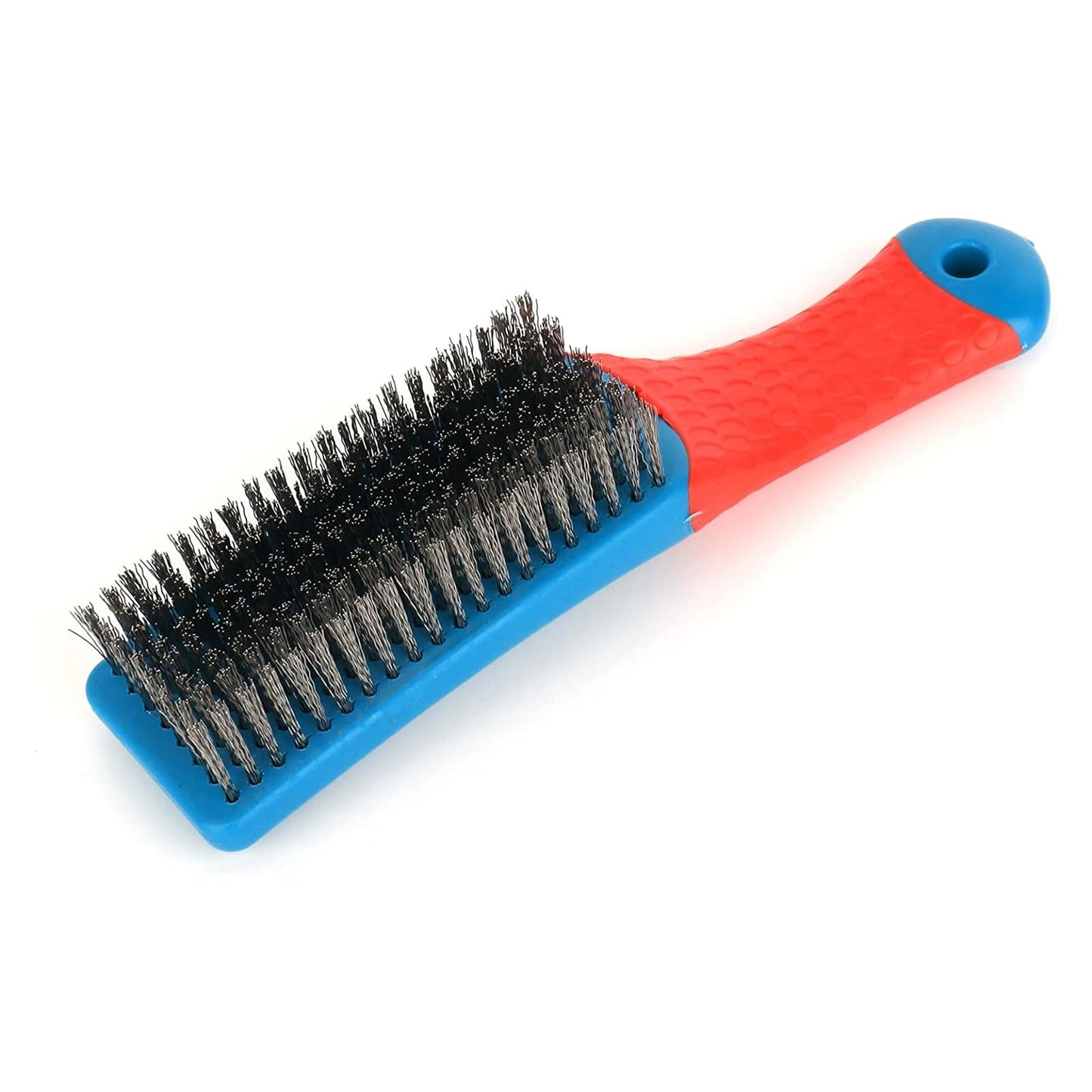 Wire Brushes for Cleaning-Heavy Duty Stainless Steel Wire Scratch Brush for Metal Rust Cleaning,Paint Scrubbing with Rubber Covered Handle (1)