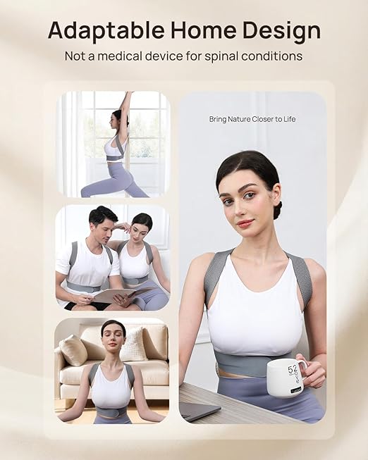 OFIR Innovative Counter-Curve Mechanics Upper Back Brace Posture Corrector for Women, High Elasticity & Premium Material Blend Back Posture Corrector for Men, Upgraded 3D Diamond Padding Airflow Brace