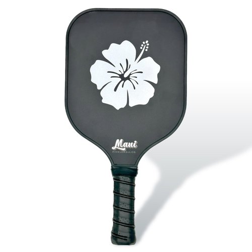 Maui Pickleball Co. USAPA Approved Carbon Fiber Textured Pickleball Paddle | High Performance Pickleball Paddle Racket Pickle Ball Paddle for Men Women Designer Cute Retro Style (Black Lava)