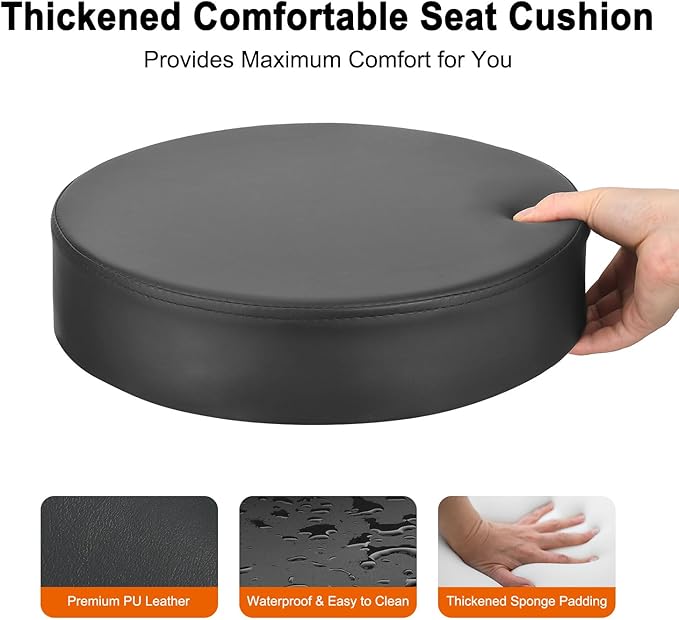 JOSTZHXIN Low Height Rolling Stool Height Adjustable Low Roller Seat, Swivel Small Chair Mechanic Stool, Short Stools for Home Office Garage Shop (Style 2)