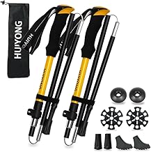 HUINING Foldable Hiking Poles Telescopic,Nordic Walking Poles Women and Men,Trekking Poles,Ultralight Trekking Poles Made ...