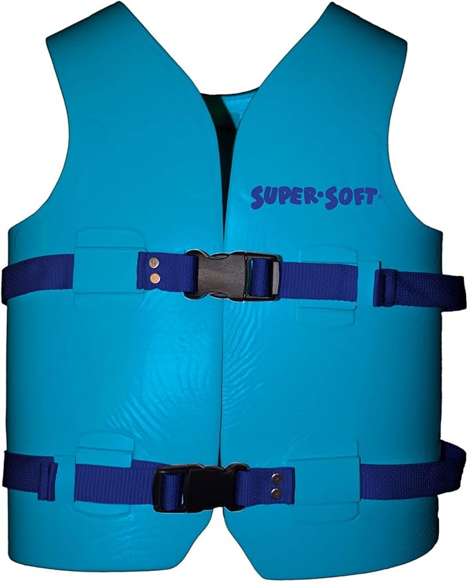 TRC Recreation Super Soft Child Size X Small Life Jacket USCG Approved Vinyl Coated Foam Swim Vest for Kids Swimming Pool ...