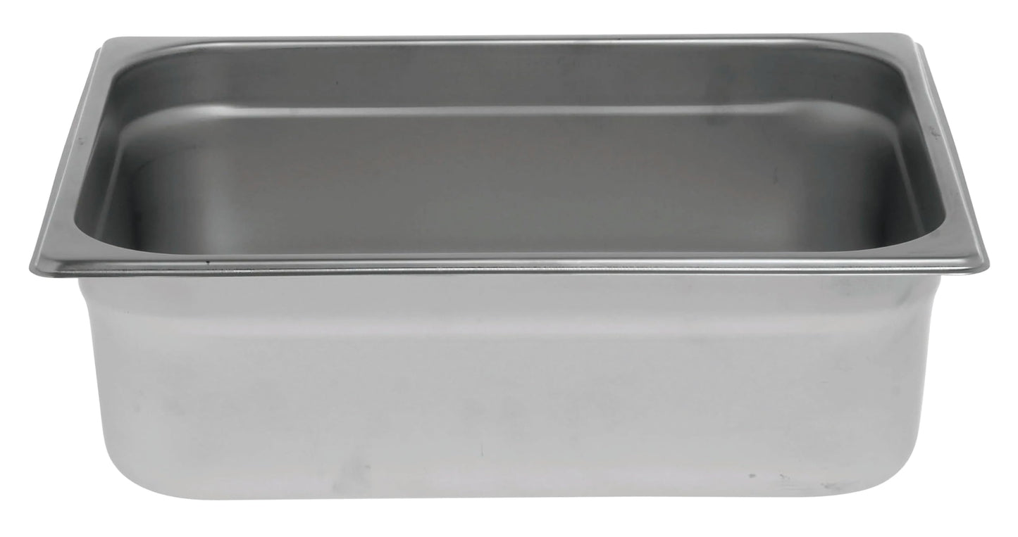 Kratos Commercial Electric Countertop Food Warmer with Two Half Size Hotel Pans and Slotted Lids, 120V, 1200 Watts, Stainless Steel Portable Food Warmer with Pans