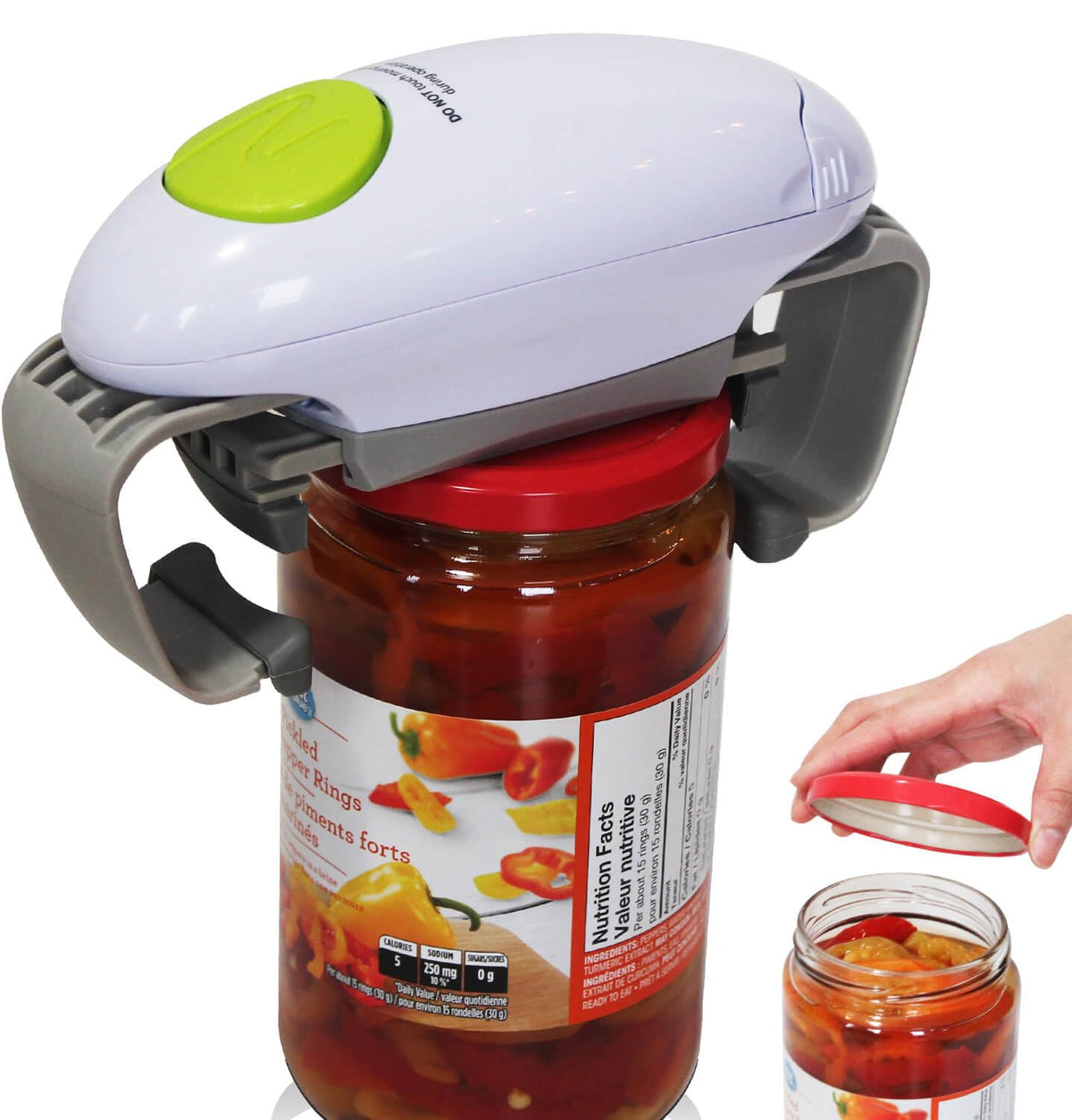 Electric Jar Opener for Arthritis Hands, Automatic Glass Jar Opener for Seniors, Bottle Opener for Weak Hands RA Suffers, Powerful Kitchen Gaget Suitable for Different Sizes of Jars