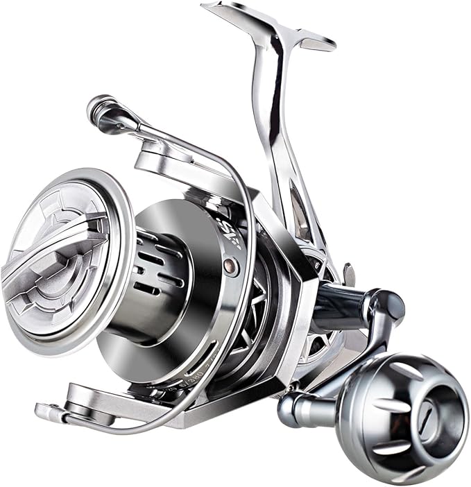 GARRET Spinning Reel, 8000/10000/12000 Aluminum Frame Surf Fishing Reels, Carbon Fiber 55LB Power Drag, Heavy Long Casting...