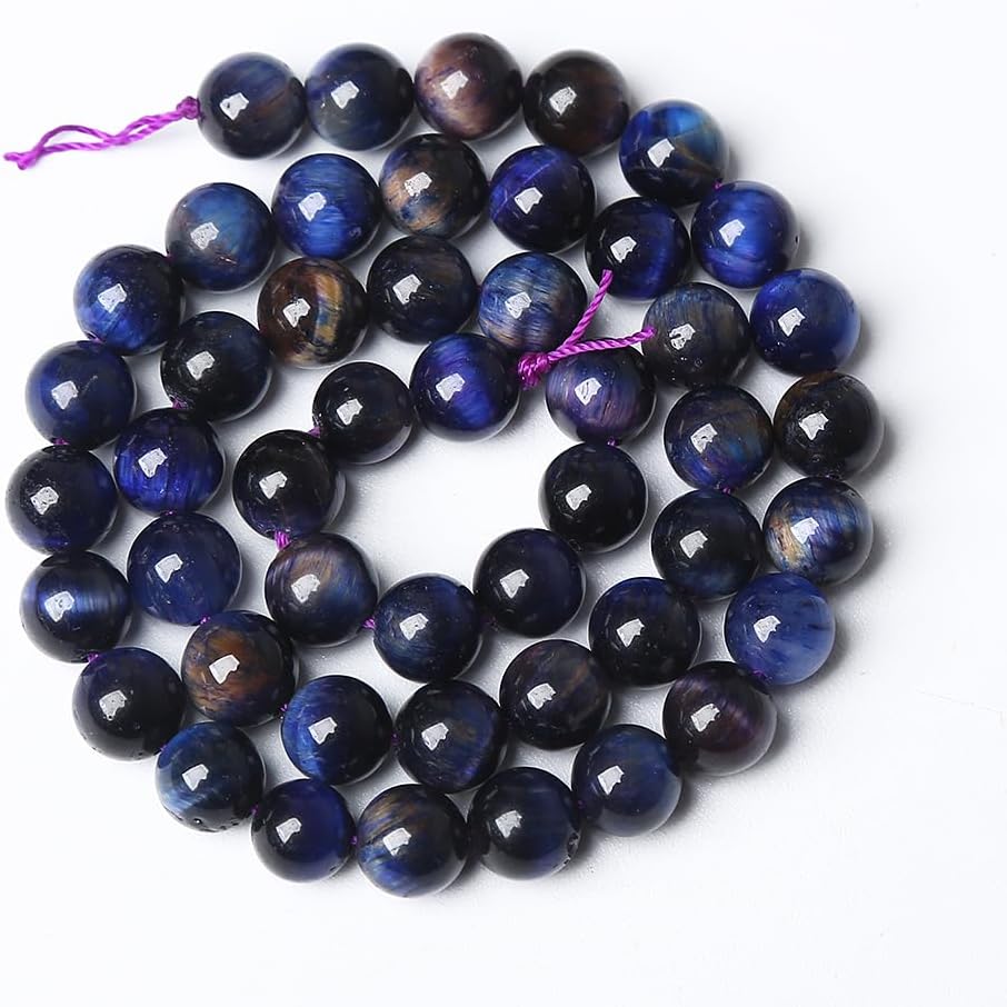 180PCS 4mm AAA Natural Tiger Eye Stone Beads Gemstone Round Spacer Loose Beads for Jewelry Making DIY Bracelet,Necklace, Earrings 2 Strand 32"