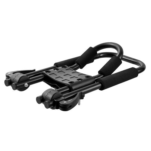 VEVOR Kayak Roof Rack 2 Pairs J-Bar, Soft Roof Rack Quick Folding, Top Mount Tie Down, Carrier for Kayak, Surf Board, Canoe, SUP, Ski Board, Mount on Car, SUV, Truck, 2 Kayaks