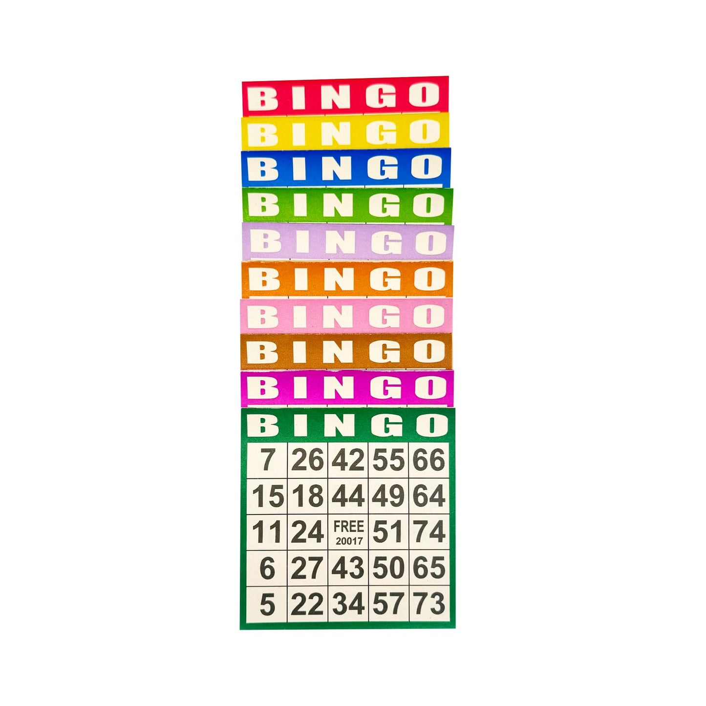JUNWRROW Bingo Paper Game Cards - 1000 Sheets (100 Books of 10 Colors) - 4"x4" Disposable Cards- Ideal for Seniors, Family Game Night, Large Groups,Classroom Activities