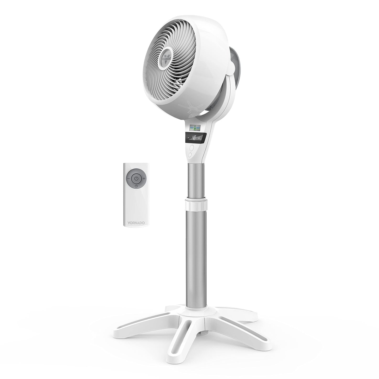 Vornado 6803Dc Energy Smart Medium Pedestal Air Circulator Fan With Variable Speed Control, Ice White, Cr1-0259-43