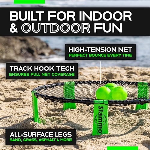 GoSports Slammo Game Set (Includes 3 Balls, Carrying Case and Rules) - Outdoor Lawn, Beach & Tailgating Roundnet Game