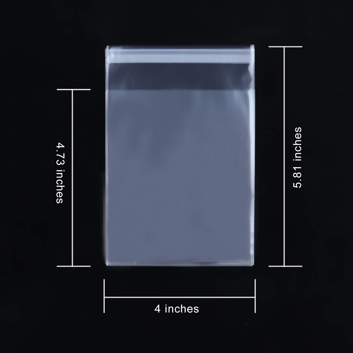 NEOACT 400 Pcs 4"x4.73" Clear Resealable Cellophane Bags Good for Bakery, Candle, Soap, Cookie Poly Bags