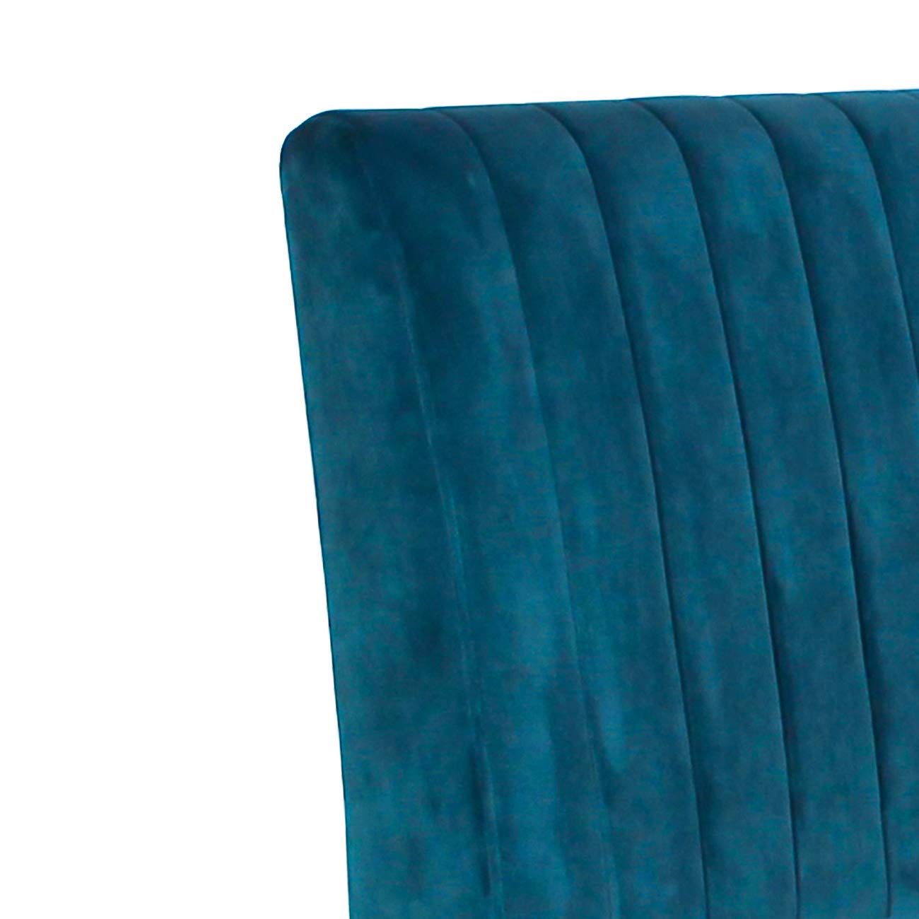 STHOUYN Mordern Velvet Armless Accent Chair Sofa Decorative Slipper Chair Vanity Chair for Bedroom Desk, Corner Side Chair Living Room Furniture Blue
