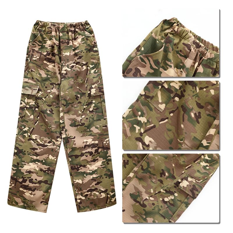 Army children's tactical suit camouflage uniform soldiers children's clothing boy army (Standard, CP camouflage, 110)