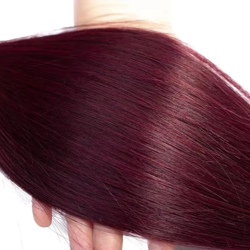 Condescension Human Hair Bundles Burgundy 99J Straight 16 18 20 Inch Bundles Human Hair 100% Unprocessed Burgundy Soft Sewn In Hair with Double Weft for Black Women