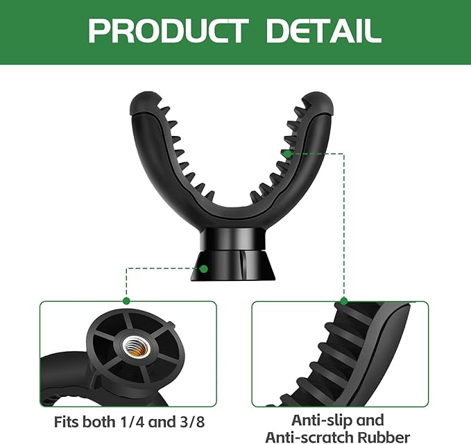 TONYBOO TV-1 V Yoke Holder,Shooting Rest Shooting Tripod Rifle Rest,Shooting Stick Gun Rest, Monopod Bipod Tripod Mount for Rifle Stand,360 Rotation V Yoke Head for Outdoors Activities