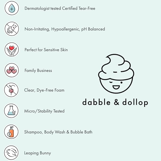 Dabble & Dollop Vanilla Lotion, Layering Lotion, Hydrating Scented Lotions for Kids, Dermatologist Tested, Vegan & Cruelty-Free (3.4oz, Pack of 2)