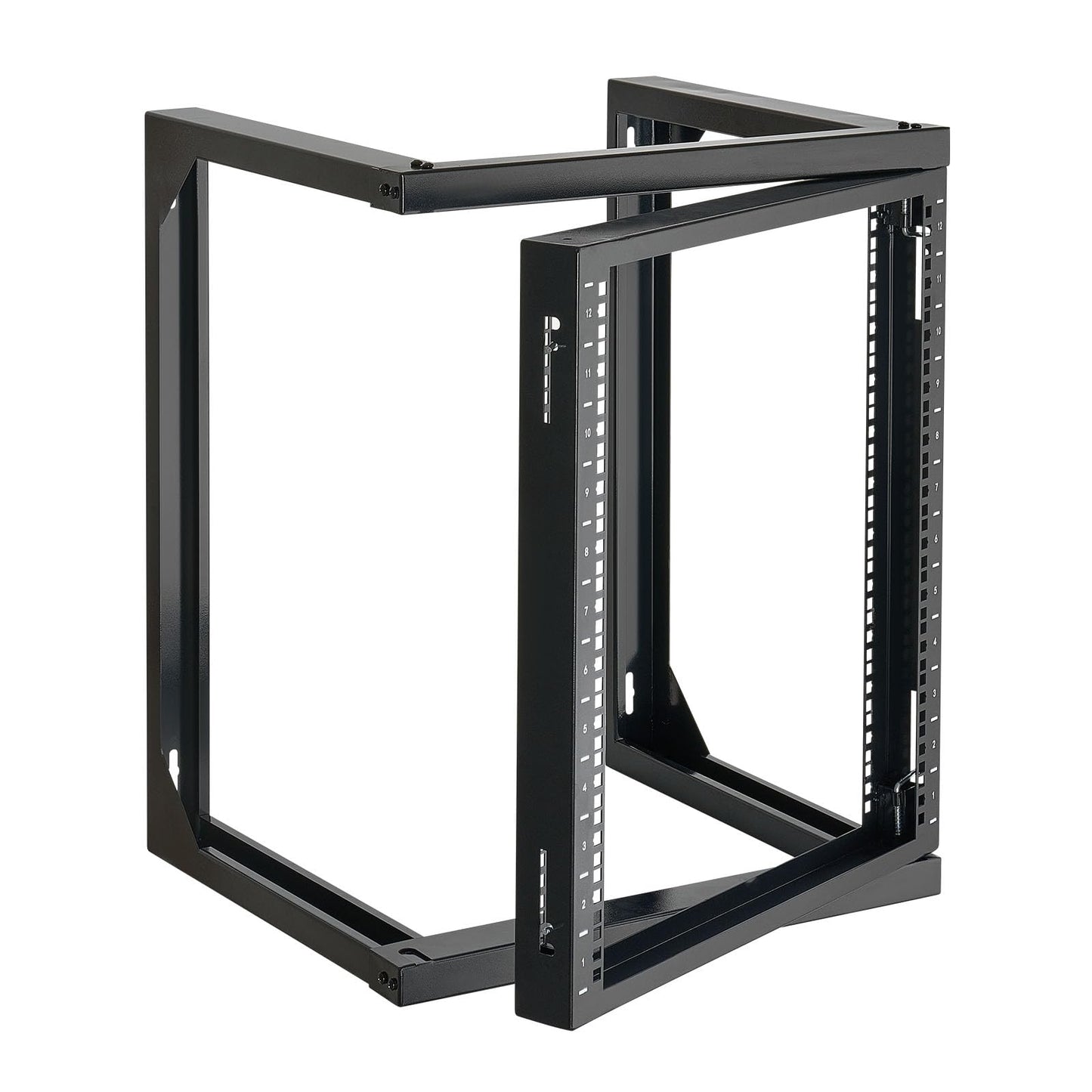 Vevor 12U Open Frame Server Rack, Free Standing Or Wall Mount Rack With 180 Degrees Gate Swing, Network Rack For 19 It Equipment