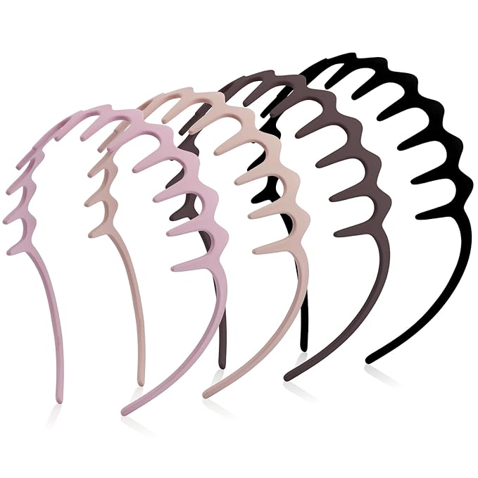 TOBATOBA Zig Zag Headbands for Women Glasses Wearers - Comfortable Comb Hairbands with Teeth Non Slip - Reducing Headache ...