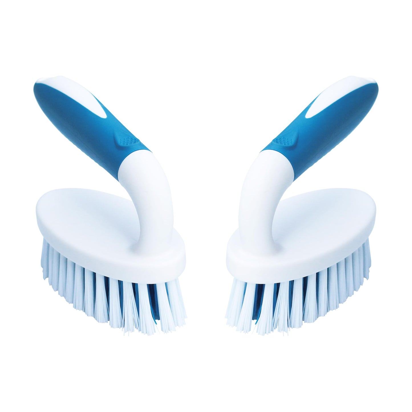 PHYEX Scrub Brush, 2 Pack Household Cleaning Brushes with Stiff Bristles, Scrubbing Brush for Carpet, Shower, Bathtub, Kitchen,