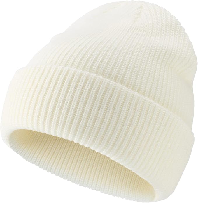 Connectyle Classic Double Layer Knit Beanie Hat Warm Thick Acrylic Winter Hats Daily Cuffed Beanies Watch Hat for Men Women