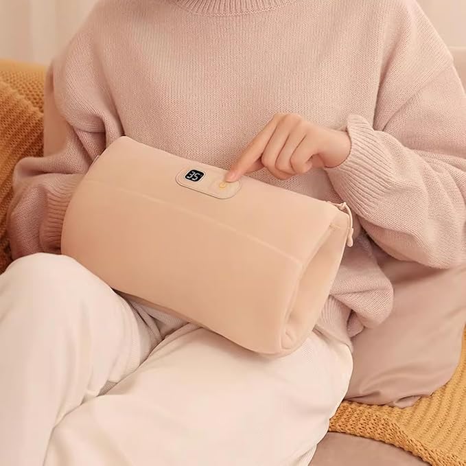 Hand Warmers Rechargeable 10000mAh Electric Heated Gloves Power Bank Portable Handwarmers Pouch Double-Sided Multi-use Heating Muff for Women, Camping Xmas Gifts, Men, Kids, Hunting