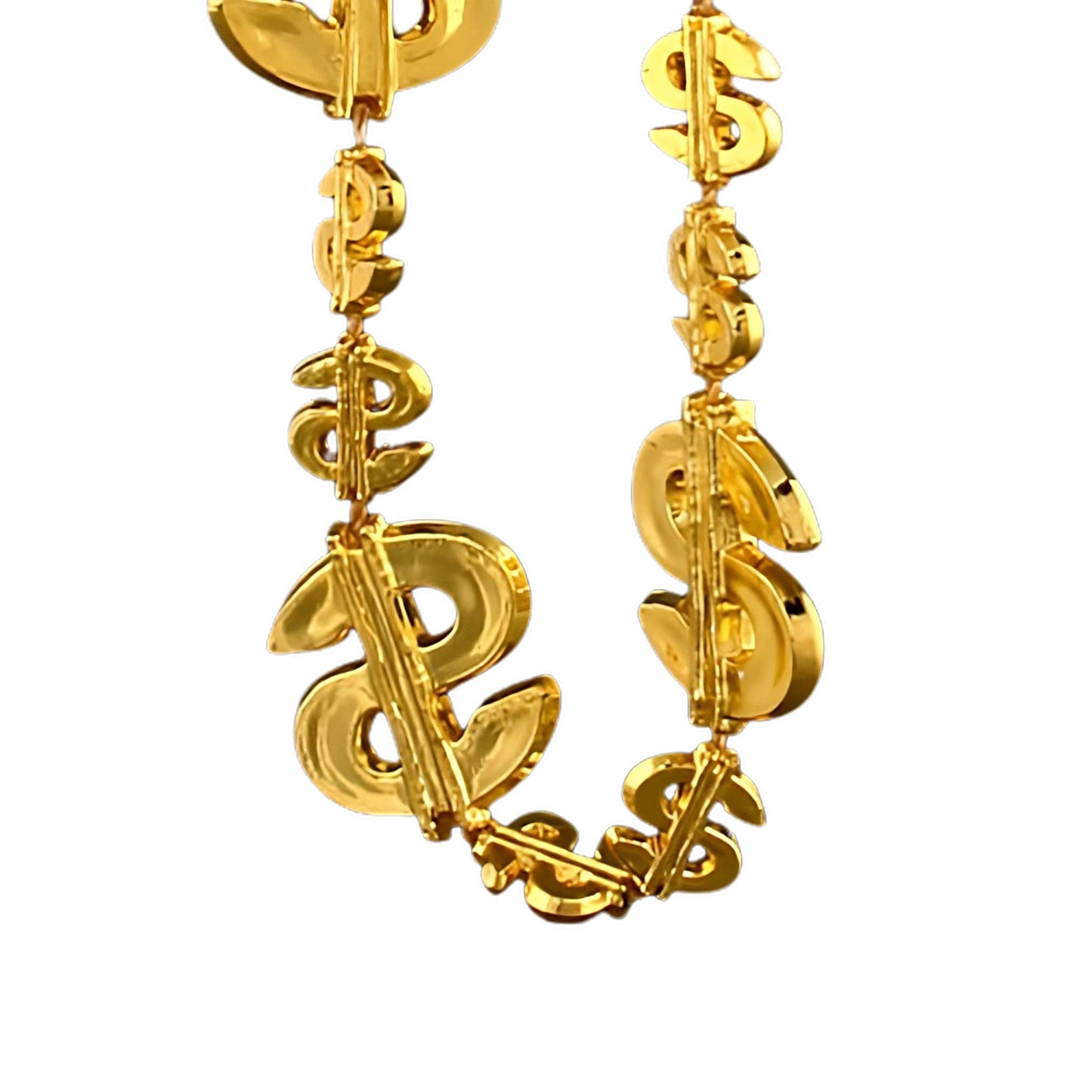12-Pack of Dollar Sign Necklaces - Stylish Bling for Any Occasion