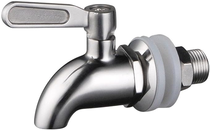 BTSKY™Stainless Steel Beverage Dispenser Replacement Spigot Fits 16mm（5/8 inch）Opening - No Lead Dispenser Replacement Fau...
